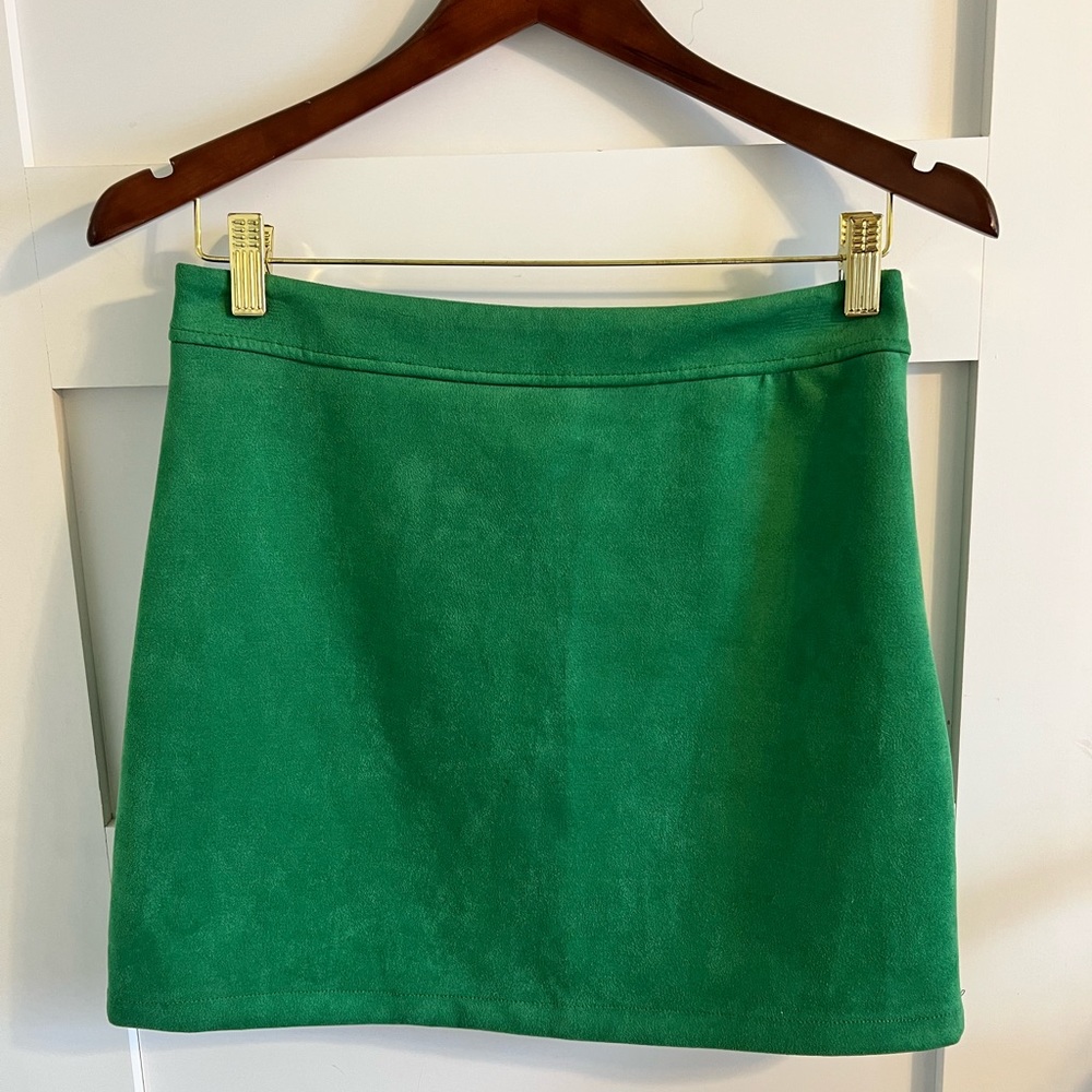 Primark Green Microsuede Style Mini Skirt